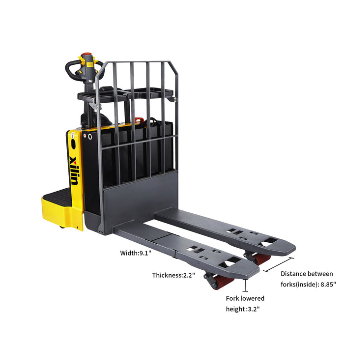 Xilin CBD25T electric pallet jack mast and lift detail