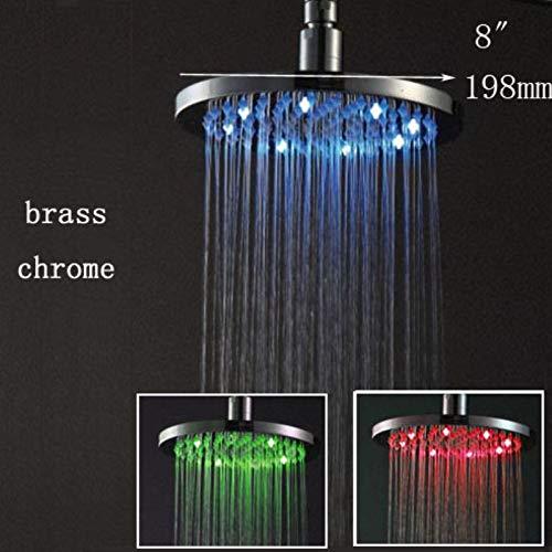 Cascada Showers 8" Round Multi Color LED Rain Shower Head - Main Product Image