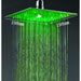 Cascada Showers 8" Square Rainfall LED Shower Head, include Shower Arm - Alternate View