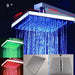 Cascada Showers 8" Square Multi Color LED Rain Shower Head, Brushed Nickel - Main Product Image