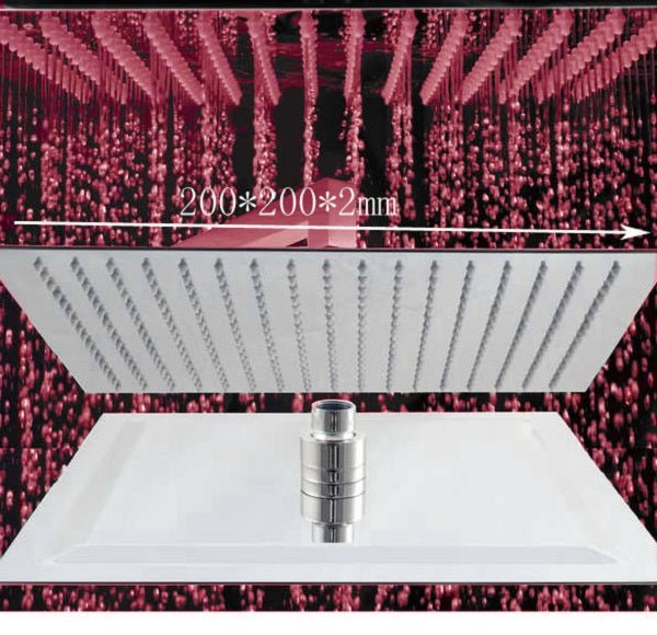 Cascada Showers 8" Square Rainfall LED Shower Head - Product Image 5