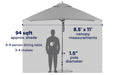 Ledge Lounger Essential Umbrella 8.5'x11' REC Pulley — view 9