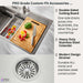 Forno Acqua 33-Inch Drop-In/Undermount 3-Level Workstation Sink with Waterfall Faucet &... Kitchen Appliance - Dimensions