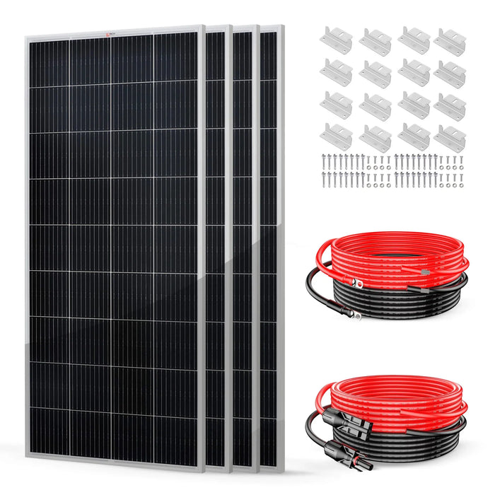 Green Vista Living Rich Solar 800 Watt Solar Kit Complete Off-Grid Solar System for RVs, Boats, Tiny Homes - Dimensions