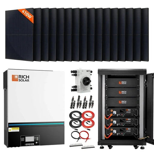 Green Vista Living Rich Solar Complete Off-Grid Solar Kit RS-H6548 | 8000W PV Input 48V 120VAC Output