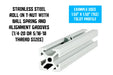 15S Roll-In T-Nuts w/ Ball Spring & Alignment Grooves - detail close-up