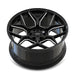 Mayhem 8119 VANQUISH Gloss Black Milled wheel profile view showing -19mm offset