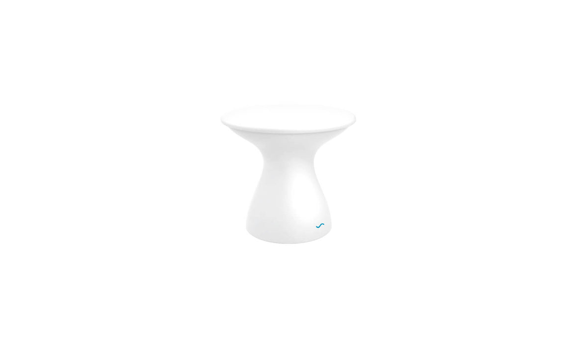 Ledge Lounger Autograph Standard Side Table — White Base-White Lid