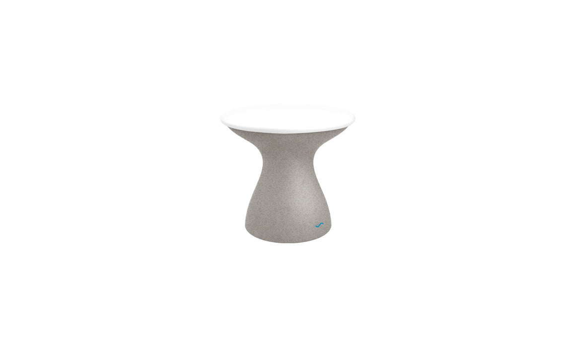 Ledge Lounger Autograph Standard Side Table — Sandstone Base-White Lid