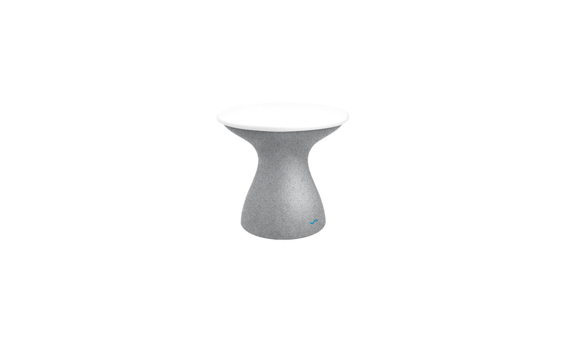 Ledge Lounger Autograph Standard Side Table — Granite Gray Base-White Lid