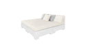 Ledge Lounger Affinity Sunbed with Back Cushion — White Base-4634 White Fabric