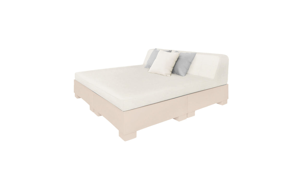 Ledge Lounger Affinity Sunbed with Back Cushion — Cloud Base-4634 White Fabric