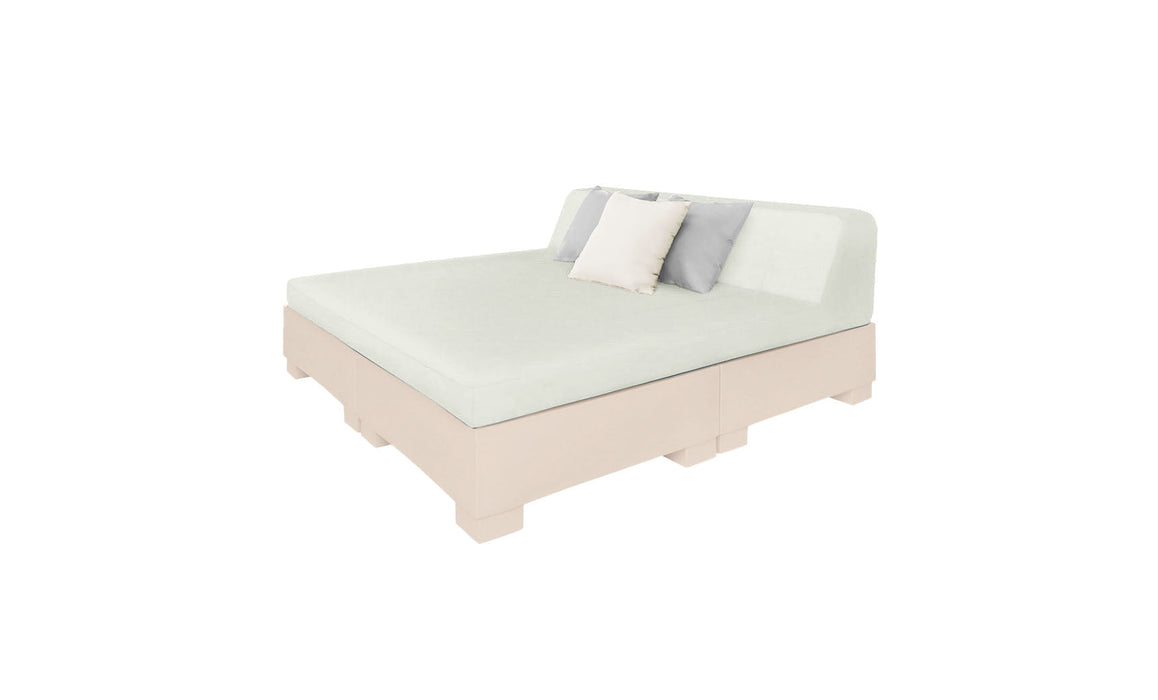 Ledge Lounger Affinity Sunbed with Back Cushion — Cloud Base-4651 Silver Fabric