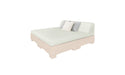 Ledge Lounger Affinity Sunbed with Back Cushion — Cloud Base-4651 Silver Fabric