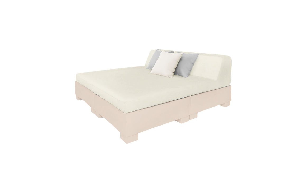 Ledge Lounger Affinity Sunbed with Back Cushion — Cloud Base-4642 Oyster Fabric