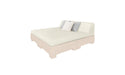 Ledge Lounger Affinity Sunbed with Back Cushion — Cloud Base-4642 Oyster Fabric