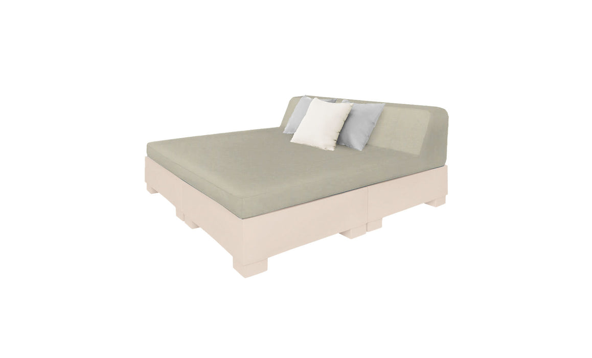 Ledge Lounger Affinity Sunbed with Back Cushion — Cloud Base-4630 Cadet Grey Fabric