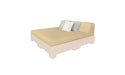 Ledge Lounger Affinity Sunbed with Back Cushion — Cloud Base-4633 Linen Fabric