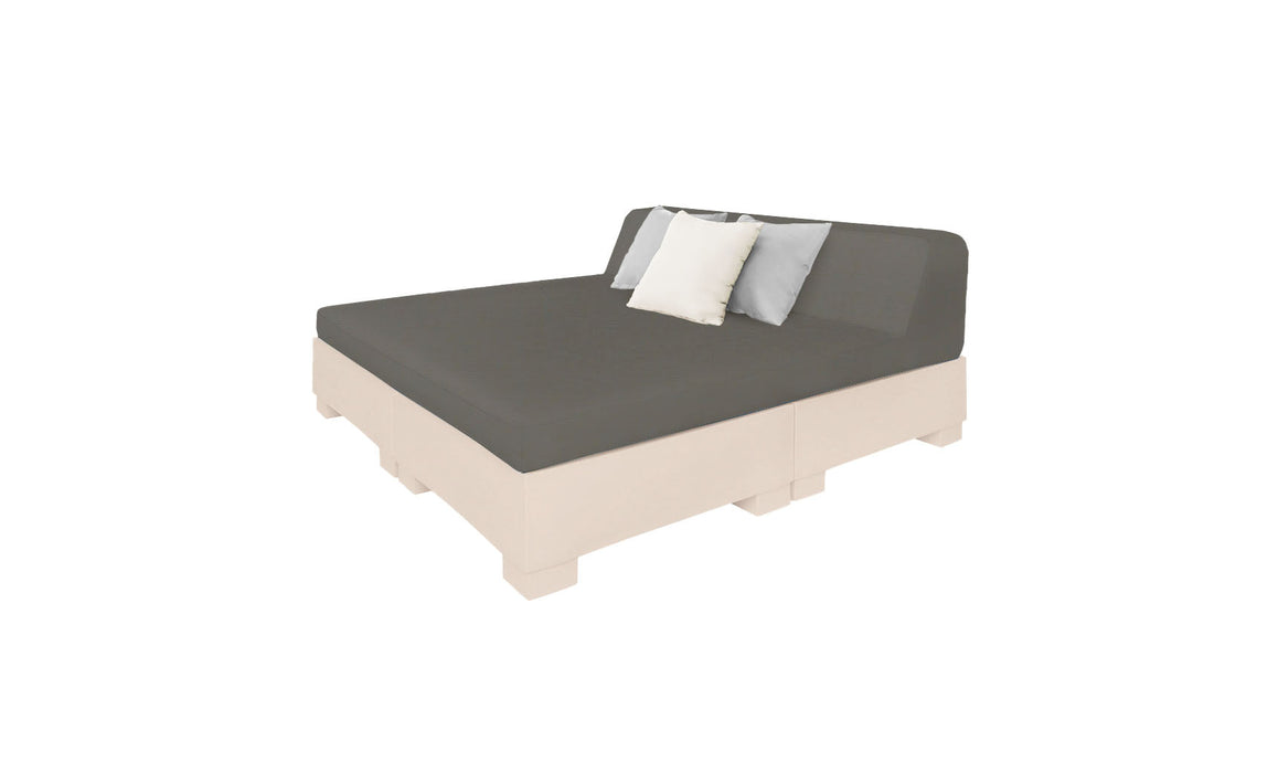 Ledge Lounger Affinity Sunbed with Back Cushion — Cloud Base-4644 Charcoal Grey Fabric