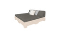 Ledge Lounger Affinity Sunbed with Back Cushion — Cloud Base-4644 Charcoal Grey Fabric