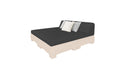 Ledge Lounger Affinity Sunbed with Back Cushion — Cloud Base-4608 Black Fabric