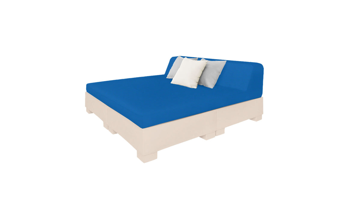 Ledge Lounger Affinity Sunbed with Back Cushion — Cloud Base-4601 Pacific Blue Fabric