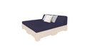 Ledge Lounger Affinity Sunbed with Back Cushion — Cloud Base-4646 Captain Navy Fabric