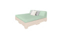 Ledge Lounger Affinity Sunbed with Back Cushion — Cloud Base-4664 Sea Fabric