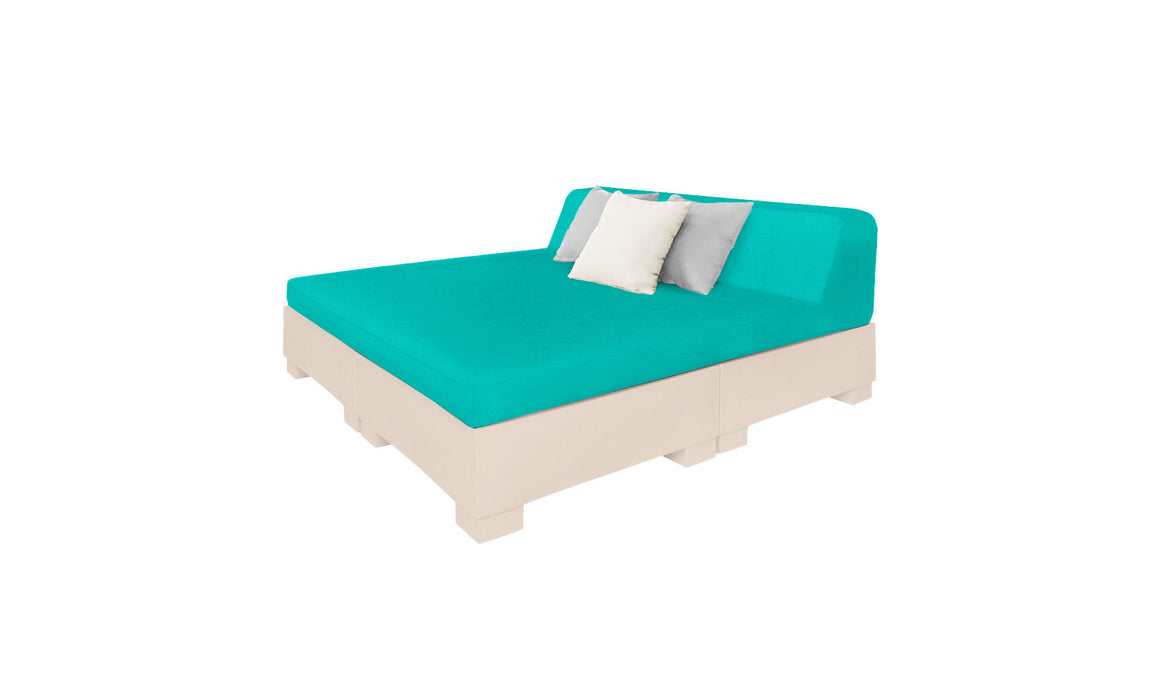 Ledge Lounger Affinity Sunbed with Back Cushion — Cloud Base-4612 Aruba Fabric