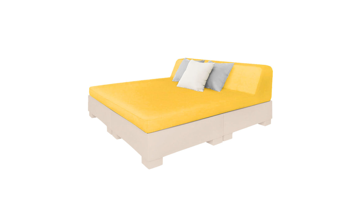 Ledge Lounger Affinity Sunbed with Back Cushion — Cloud Base-4602 Sunflower Yellow Fabric