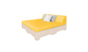 Ledge Lounger Affinity Sunbed with Back Cushion — Cloud Base-4602 Sunflower Yellow Fabric