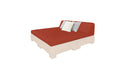 Ledge Lounger Affinity Sunbed with Back Cushion — Cloud Base-4622 Terracotta Fabric