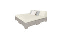 Ledge Lounger Affinity Sunbed with Back Cushion — Sandstone Base-4642 Oyster Fabric