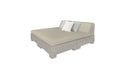 Ledge Lounger Affinity Sunbed with Back Cushion — Sandstone Base-4630 Cadet Grey Fabric