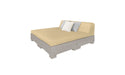 Ledge Lounger Affinity Sunbed with Back Cushion — Sandstone Base-4633 Linen Fabric