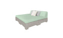 Ledge Lounger Affinity Sunbed with Back Cushion — Sandstone Base-4664 Sea Fabric