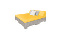 Ledge Lounger Affinity Sunbed with Back Cushion — Sandstone Base-4602 Sunflower Yellow Fabric