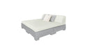 Ledge Lounger Affinity Sunbed with Back Cushion — Granite Gray Base-4651 Silver Fabric