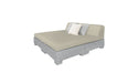 Ledge Lounger Affinity Sunbed with Back Cushion — Granite Gray Base-4630 Cadet Grey Fabric