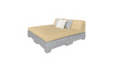 Ledge Lounger Affinity Sunbed with Back Cushion — Granite Gray Base-4633 Linen Fabric