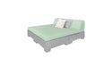 Ledge Lounger Affinity Sunbed with Back Cushion — Granite Gray Base-4664 Sea Fabric