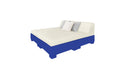 Ledge Lounger Affinity Sunbed with Back Cushion — n-Dark Blue Base-4642 Oyster Fabric