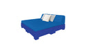 Ledge Lounger Affinity Sunbed with Back Cushion — n-Dark Blue Base-4601 Pacific Blue Fabric