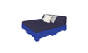 Ledge Lounger Affinity Sunbed with Back Cushion — n-Dark Blue Base-4646 Captain Navy Fabric