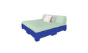 Ledge Lounger Affinity Sunbed with Back Cushion — n-Dark Blue Base-4664 Sea Fabric