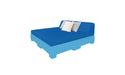 Ledge Lounger Affinity Sunbed with Back Cushion — n-Light Blue Base-4601 Pacific Blue Fabric