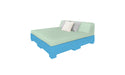 Ledge Lounger Affinity Sunbed with Back Cushion — n-Light Blue Base-4664 Sea Fabric