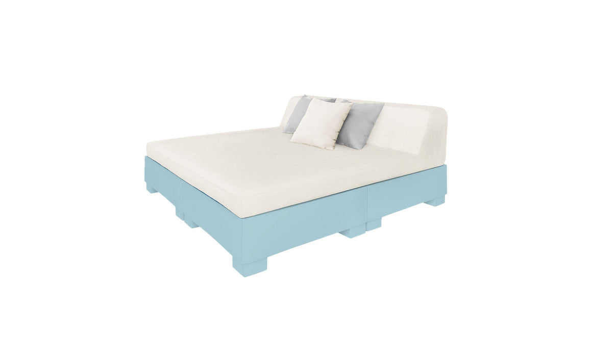 Ledge Lounger Affinity Sunbed with Back Cushion — n-Frost Base-4634 White Fabric
