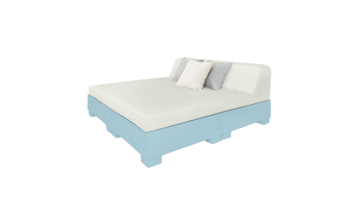 Ledge Lounger Affinity Sunbed with Back Cushion — n-Frost Base-4651 Silver Fabric
