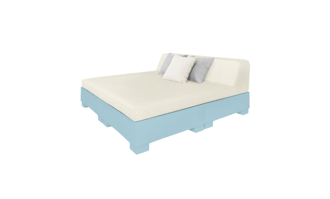Ledge Lounger Affinity Sunbed with Back Cushion — n-Frost Base-4642 Oyster Fabric
